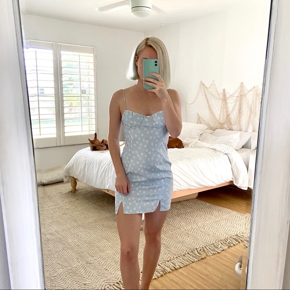 pale blue mini dress